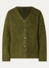 Grofgebreid vest in alpaca wolblend - Groen