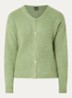 Grofgebreid vest in alpaca wolblend - Groen