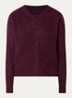 Grofgebreid vest in alpaca wolblend - Bordeauxrood