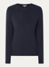 Longsleeve van jersey met ronde hals - Donkerblauw