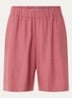 Mid waist loose fit korte broek in linnenblend - Oudroze