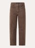 Mid waist tapered fit jeans met gekleurde wassing - Bruin