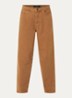 Mid waist tapered fit jeans met gekleurde wassing - Cognac