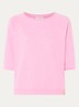 T-shirt met boothals - Roze