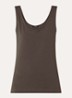 Tanktop met ronde hals - Chocoladebruin