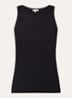 Tanktop met ronde hals - Zwart