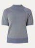 Top met metallic finish - Staalblauw