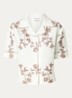 Caulafleur blouse in linnenblend met bloemenprint - Gebroken wit