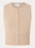Fijngebreide top van wol - Beige