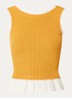 Majo kabelgebreide tanktop met volant - Oranje