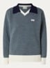 Marinette sweater met kraag - Staalblauw