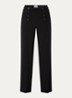 Paulie high waist straight fit pantalon met stretch - Zwart