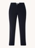 Poupin high waist cropped slim fit pantalon met steekzakken - Donkerblauw