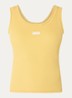 Ribgebreide tanktop met logoborduring - Geel