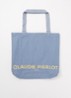 Shopper met logoprint - Staalblauw