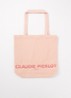 Shopper met logoprint - Lichtroze