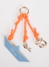 Tasbedel met leren detail - Oranje