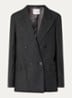 Double-breasted blazer in wolblend - Antraciet