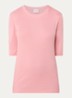 Fijngebreid T-shirt van jersey - Roze