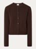 Fijngebreide pullover in kasjmierblend - Donkerbruin