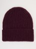 Grofgebreide muts in alpaca wolblend - Bordeauxrood