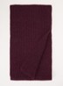 Grofgebreide sjaal in alpaca wolblend 190 x 30 cm - Aubergine