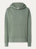 Hoodie van  katoen met logoborduring - Olijfgroen