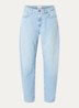 Jazzie high waist tapered jeans met lichte wassing - Indigo
