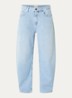 Jazzie high waist tapered jeans met lichte wassing - Lichtblauw