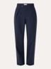 Mawson mid waist tapered fit pantalon in wolblend - Donkerblauw