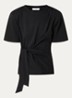 Orianne T-shirt met strikceintuur - Zwart