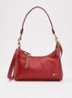 Juliet 25 schoudertas van leer met logo - Rood