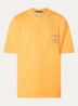 Athletic Inc. T-shirt met logo- en backprint - Okergeel