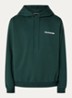 Hoodie met logo- en backprint  - Donkergroen