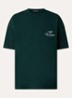 T-shirt met logoborduring - Donkergroen