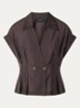 Molly blouse met plooidetail - Donkerbruin