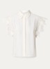 Molly blouse met V-hals - Gebroken wit
