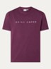Alias T-shirt met logo- en backprint - Aubergine