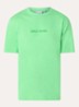 Burned Shield T-shirt met logo- en backprint - Groen