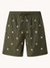 Eswim zwemshorts met logoprint en steekzakken - Legergroen