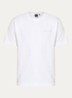 Origami T-shirt met logo- en backprint - Wit