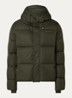 Puffer jack met capuchon - Donkergroen