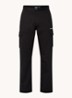 Straight fit cargobroek met logo - Zwart
