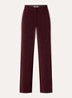 Noemia high waist straight fit pantalon met lurex - Bordeauxrood