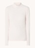 Zane longsleeve met structuur en opstaande kraag - Creme