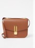 Vancouver crossbodytas van leer - Hazelnootbruin