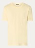 T-shirt met logoborduring - Lichtgeel
