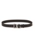 Riem van kalfsleer met logo - Zilver