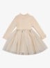 Lotus jurk met details van mesh - Roze