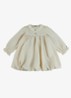 Nyari jurk met plooien - Creme